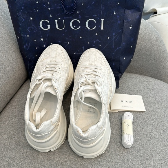 Gucci Women’s Rhyton White Leather Sneakers 💖 - Picture 5 of 5